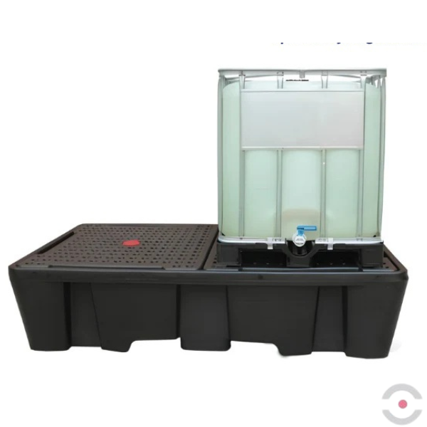 Wanna wychwytowa polietylenowa Topserw 1130 l, IBC 2*1000 l, kratownica, czarny, MEGA