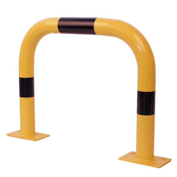 Odbojnica stalowa, wewnętrzna W*D 600*750 mm, malow. żółty/czarny