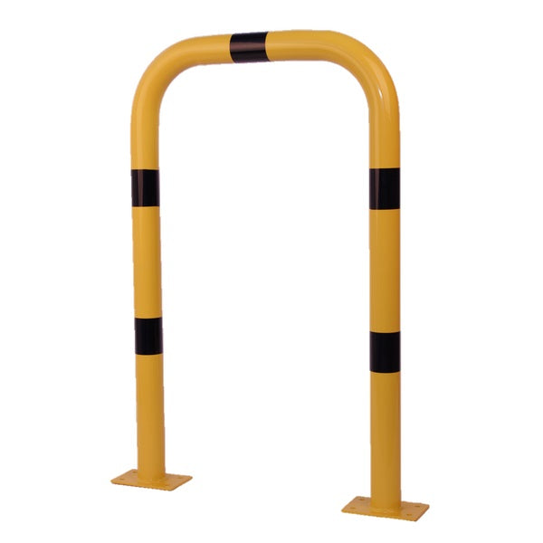 Odbojnica stalowa, wewnętrzna W*D 1200*750 mm, malow. żółty/czarny