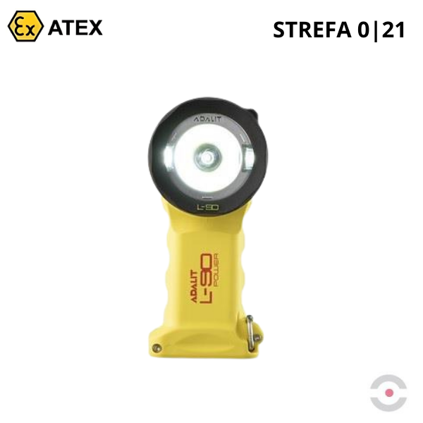 Latarka Ex ATEX Topserw ADALIT L-90P bateryjna, kątowa, 3*LED, Zone ‘0’