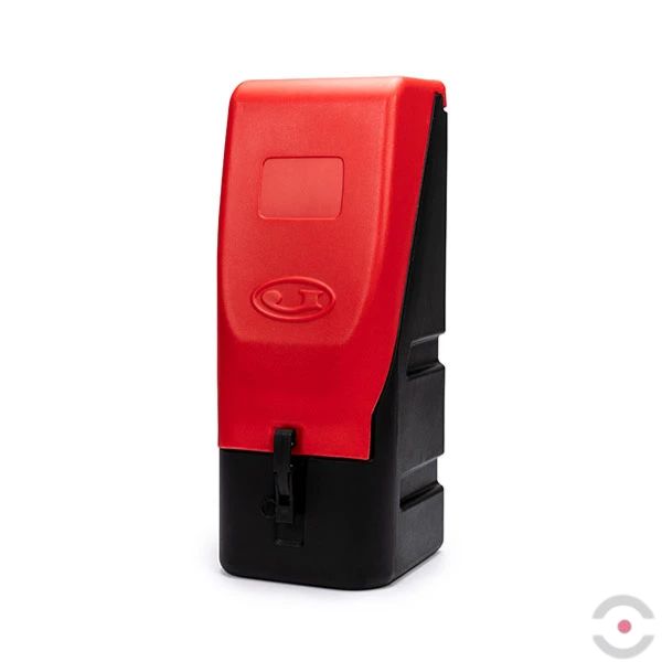 Szafka wisząca Jonesco na gaśnicę 6 kg, budynek/pojazd, Seria JBT, czerwony/czarny