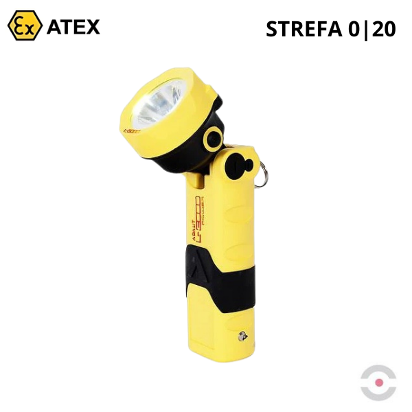 Latarka Ex ATEX Topserw ADALIT L-3000P akumulatorowa, ruchoma głowica, 3*LED, Zone ‘0’, ‘20’