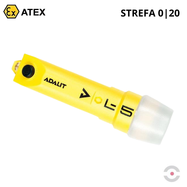 Latarka Ex ATEX Topserw ADALIT L-5R+ S akumulatorowa, prosta, 1*LED, Zone ‘0’, ‘20’