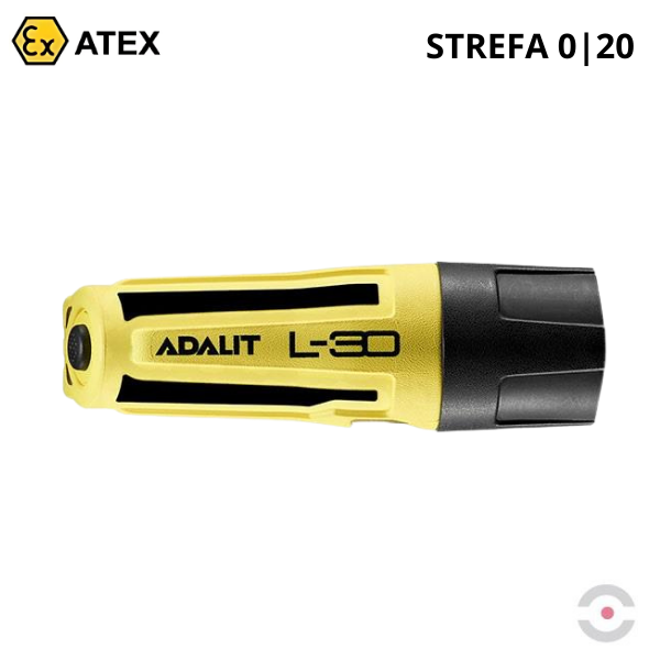 Latarka Ex ATEX Topserw ADALIT L-30 akumulatorowa, na hełm/kask, 1*LED, Zone ‘0’, ‘20’