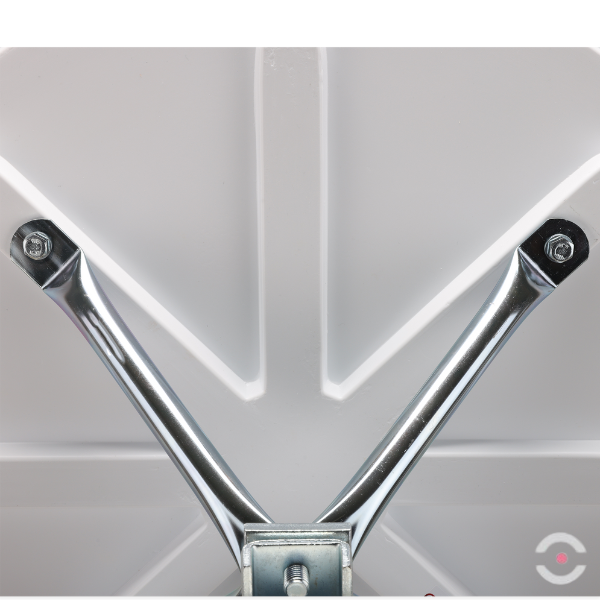 Lustro drogowe Dancop, Berlin, inox, 80 cm, biało-czerwone