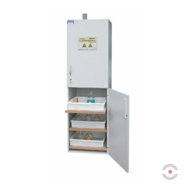 Szafa zabezpieczająca (kwasy, zasady) Topserw SLIM S, 2 komory, 6 półek wysuwanych, drzwi CLA prawe