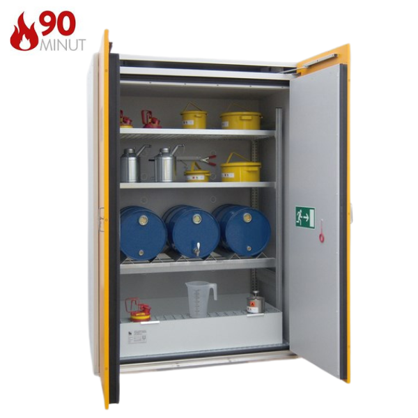 Szafa ognioodporna Topserw DRUM-90 XXL, beczka 3*60 l poziom, wanna wychwytowa EW, FAS, 90 min