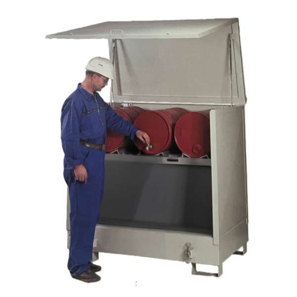 Półka kratowa (3*beczka 60 l) S*G 1260*500 mm, 1 poziom