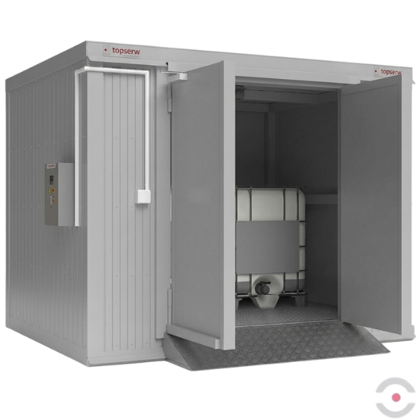 Magazyn ognioodporny Topserw, 3-CL, REI120, S*G*W 3000*2500*2440 mm, 1*800 l, drzwi dwuskrzydłowe DF