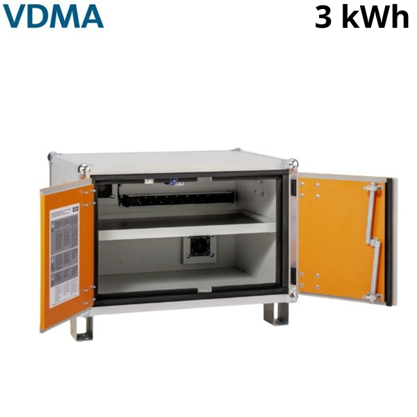 Szafa zabezpieczająca Topserw BATT S, ładowanie akumulatorów, 230V, 1 półka, 9 gniazd, nóżki, Premium Plus 8/5, (VDMA 24994)