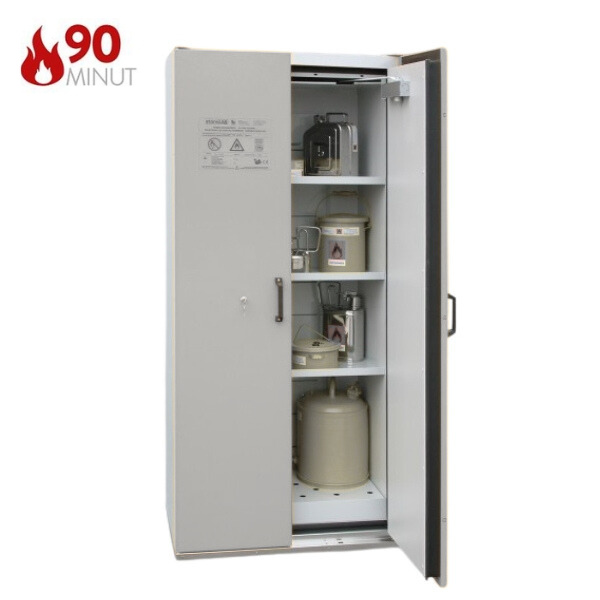 Szafa ognioodporna Topserw SAFE-90 L, 3 półki, blacha stalowa, drzwi szare, SiS, 90 min