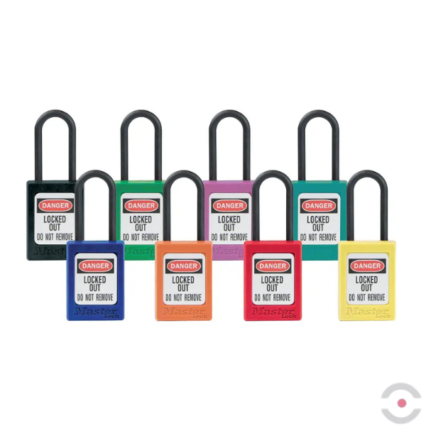 Kłódka bezpieczeństwa (Ex), korpus i kabłąk kompozytowy 6 mm, klucz KD, czerwona