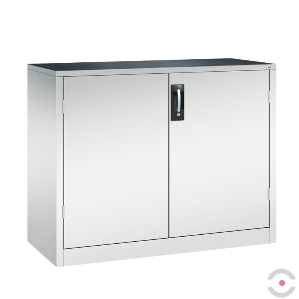 Szafa warsztatowa M, nośność do 700 kg, 1 półka, mata, drzwi dwuskrzydłowe, W*S*G 1000*1200*500 mm, szary