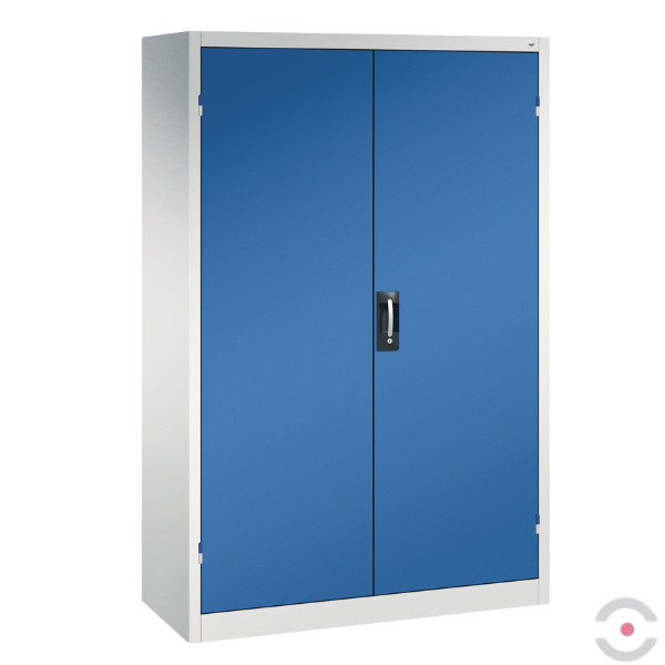 Szafa warsztatowa XL, 3 półki, 3 szuflady, drzwi dwuskrzydłowe, W*S*G 1950*1200*500 mm, szary/niebieski