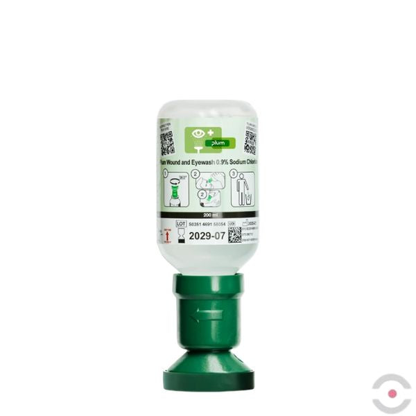 Roztwór do płukania oka i ran Plum, ciało obce, butelka 200 ml, chlorek sodu 0,9%, MDR