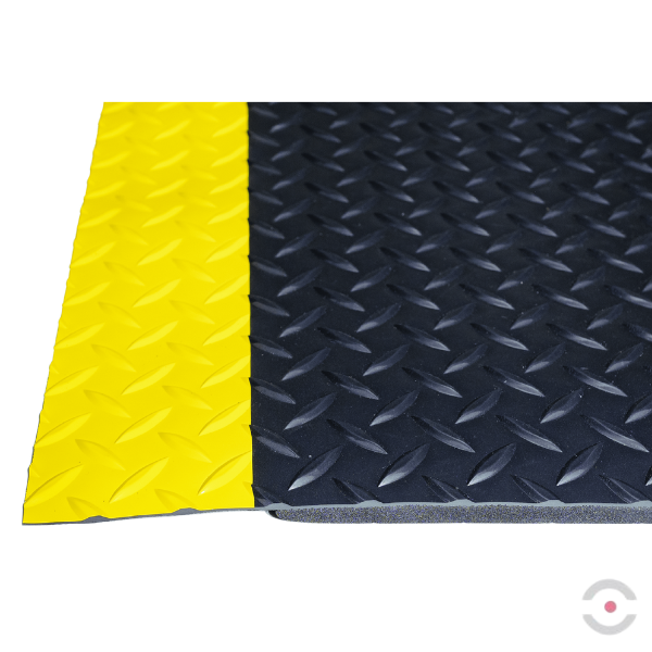 Mata ergonomiczna Notrax, 479 Cushion Trax, laminowana, 60 cm x 91 cm, obszar suchy, czarny