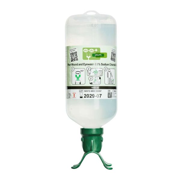 Roztwór do płukania oczu i ran Plum, DUO, ciało obce, butelka 1000 ml, chlorek sodu 0,9%, MDR