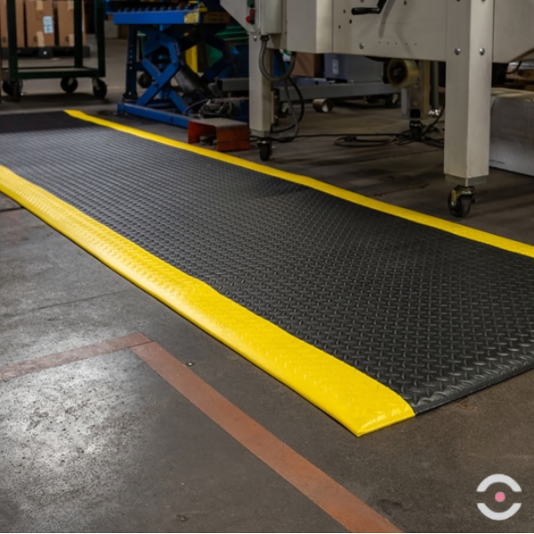 Mata ergonomiczna Notrax, 419 Diamond Sof-Tred, winyl, diamentowa, 122 cm x 18,3 m, obszar suchy, żółty/czarny