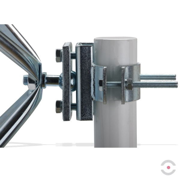 Lustro drogowe Dancop, Berlin, inox, 80 cm, biało-czerwone