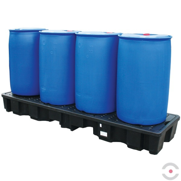 Wanna wychwytowa polietylenowa Topserw 235 l, beczka 4*200 l w linii, kratownica, czarny, MEDIUM