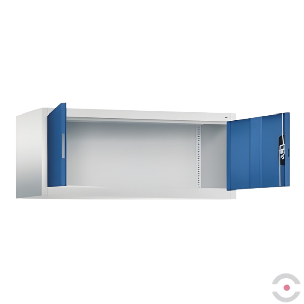 Szafka warsztatowa S, górna, drzwi dwuskrzydłowe, W*S*G 500*1200*400 mm, szary/niebieski