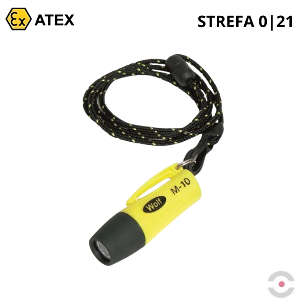 Latarka Ex ATEX Topserw WOLF M-10 bateryjna, kontrolna, 1*LED, Zone ‘0’, ‘21’