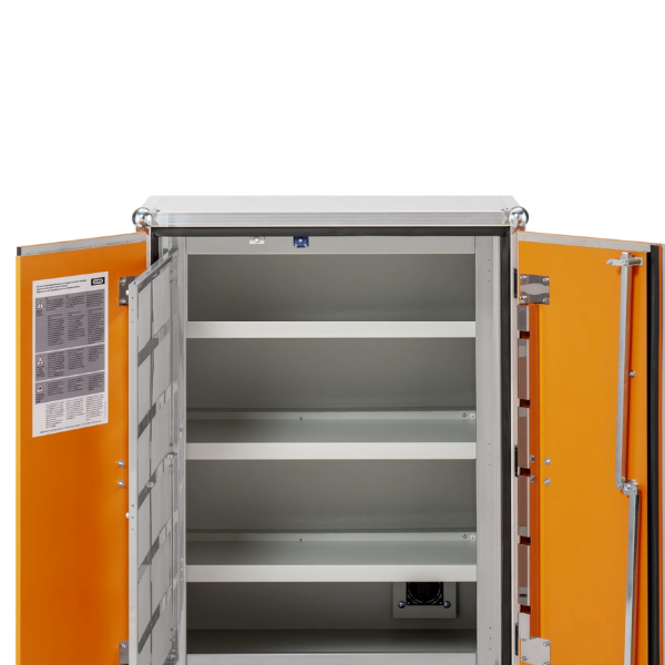 Szafa zabezpieczająca Topserw BATT L, składowanie baterii i akumulatorów, 6 półek, nóżki, 8/20, (VDMA 24994)