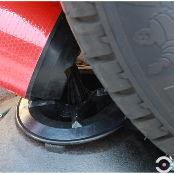 Słupek ostrzegawczy, uchylny, 1000 mm, polietylen, biało-czerwony