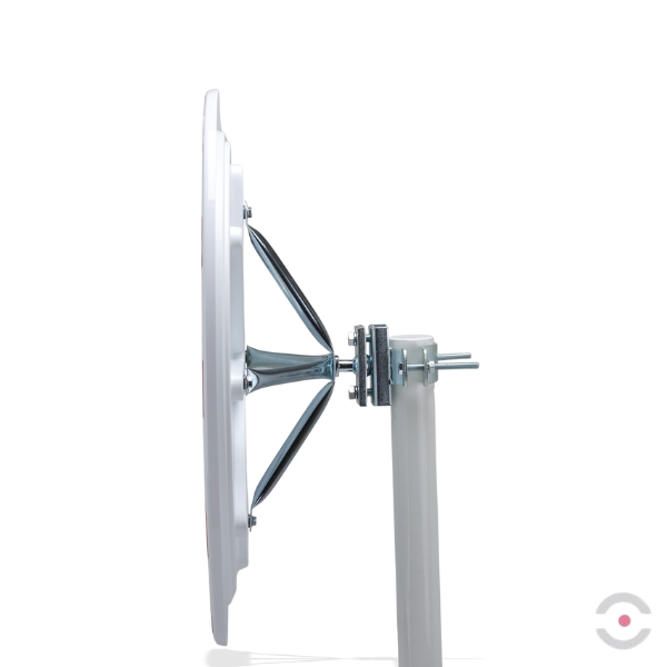 Lustro drogowe Dancop, Berlin, inox, 80 cm, biało-czerwone