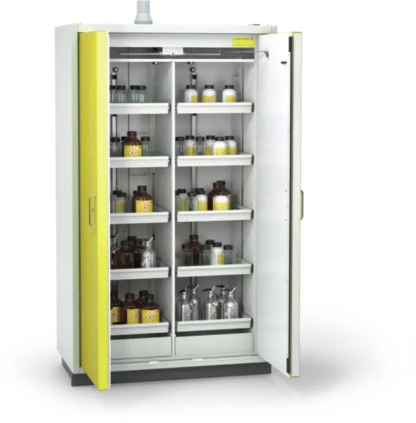 Szafa ognioodporna Topserw PRIME-90 XL-2, 10 półek wysuwanych, drzwi CLA żółte, CLASSIC, 90 min