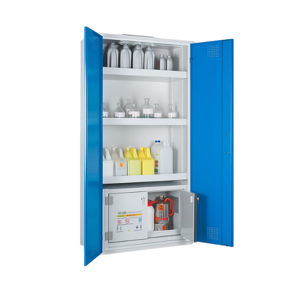 Szafa kombinowana Topserw COMBI-60 L, pojemniki, drzwi CLA, niebieskie, CHS, 60 min