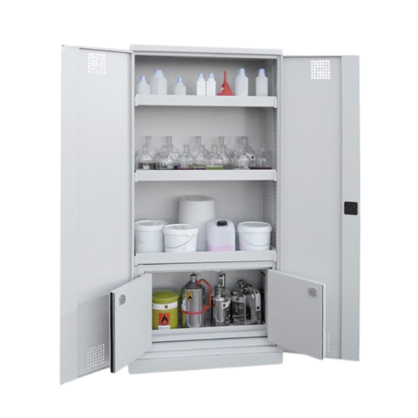 Szafa kombinowana Topserw COMBI-60 L, pojemniki, drzwi CLA, szare, CHS, 60 min