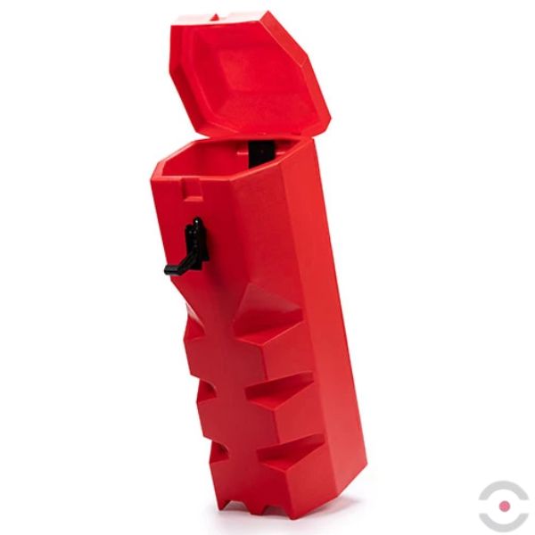 Pojemnik na gaśnicę 6 kg, Jonesco, Śr.zewn 180 mm, pojazd, Seria 65, czerwony