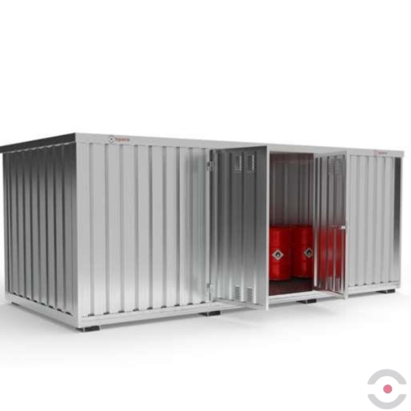 Magazyn chemiczny nieizolowany Topserw, SLH 6*3, S*G*W 6075*2875*2385 mm, 2*1400 l, galwanizowany, jednomodułowy
