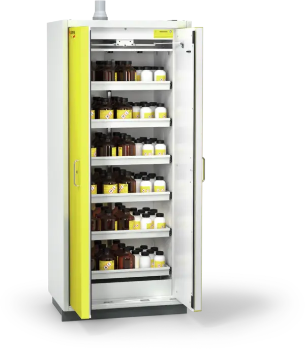 Szafa ognioodporna Topserw PRIME-90 L, 6 półek wysuwanych, drzwi CLA żółte, CLASSIC, 90 min