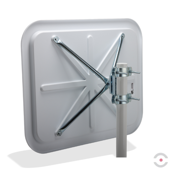 Lustro drogowe Dancop, Berlin, inox, 60*80 cm, biało-czerwone