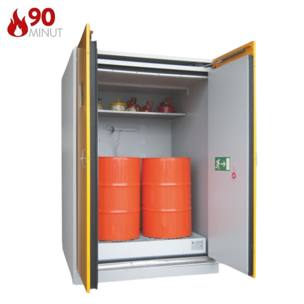 Szafa ognioodporna Topserw DRUM-90 XXL, beczka 4*200 l pion, wanna wychwytowa EW, FAS, 90 min