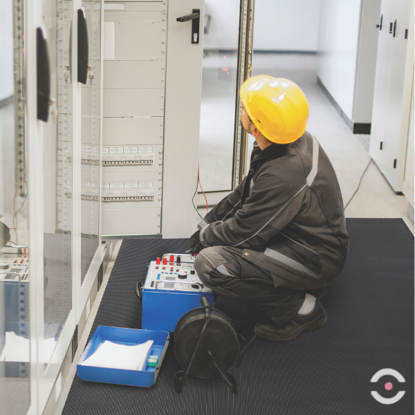 Mata elektroizolacyjna Notrax, 833 Switchboard Matting Class 1, PVC, 91 cm x 150 cm, obszar suchy, czarny