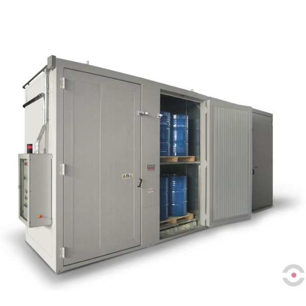 Komora (szafa) grzewcza Amarc, 2 strefy grzewcze, 8+16*200 l/2+4 IBC, 2 poziomy, ogrzewanie elektryczne, 100°C