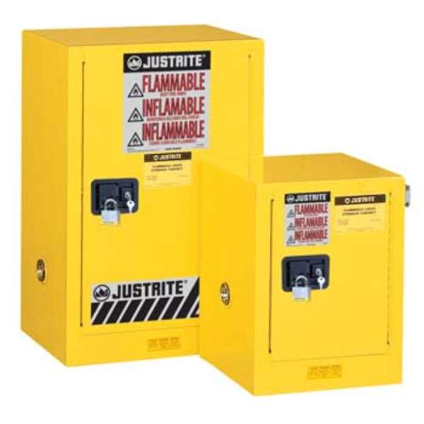 Szafa zabezpieczająca (palne) Justrite TABLE S, 45 l, 1-drzwiowa ZR, 1 półka, żółty