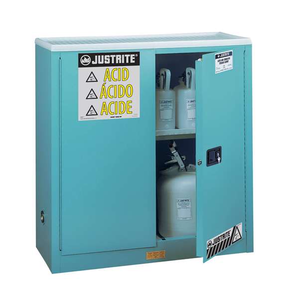 Szafa zabezpieczająca (korozyjne) Justrite MODUS L, 114 l, 2-drzwiowa ZR, 1 półka, niebieski