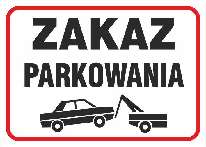 Znak bezpieczeństwa Zakaz parkowania 250x350 P (89)