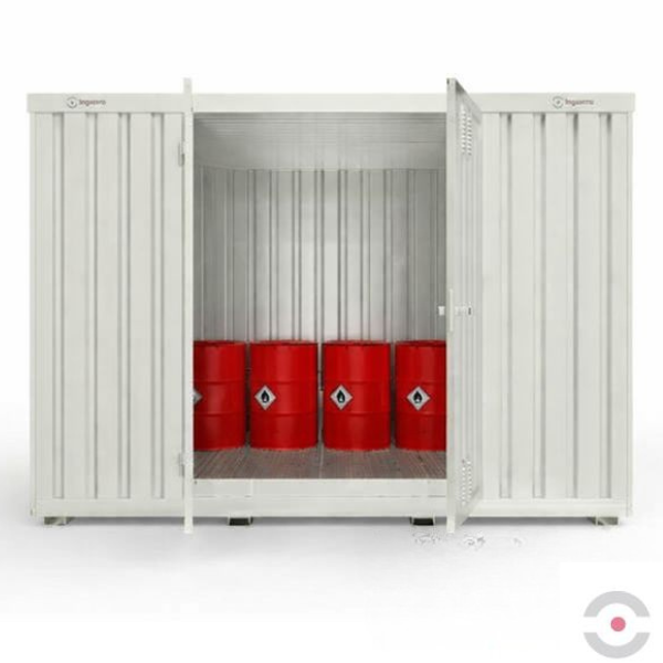 Magazyn chemiczny nieizolowany Topserw, SLH 3*2, S*G*W 3075*2075*2385 mm, 1000 l, jednomodułowy