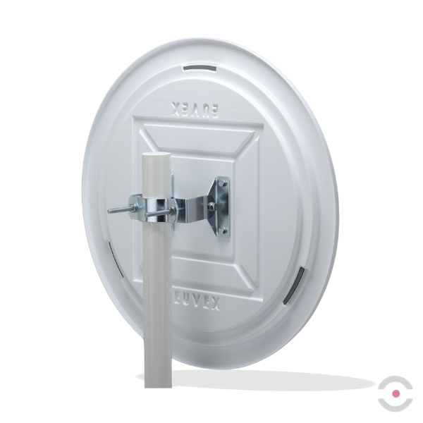 Lustro przemysłowe Dancop, Madrid, 60 cm, akryl, biało-czerwone