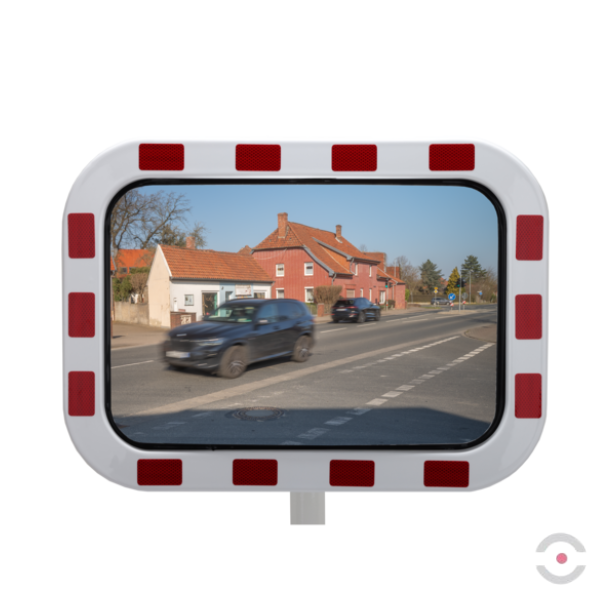 Lustro drogowe Dancop, London, akryl, 40*60 cm, biało-czerwone