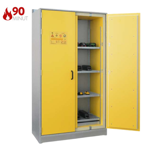 Szafa ognioodporna Topserw BATT-90 XL, składowanie baterii, 4 półki, BASIC STORE GGA, 90 min