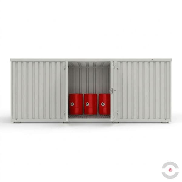 Magazyn chemiczny nieizolowany Topserw, SLH 6*3, S*G*W 6075*2875*2385 mm, 2*1400 l, jednomodułowy