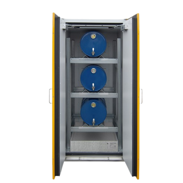 Szafa ognioodporna Topserw DRUM-90 L, beczka 3*60 l poziom, wanna wychwytowa EW, FAS, 90 min