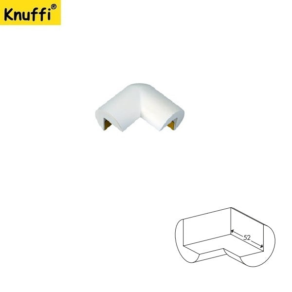 Narożnik ochronny blatu Knuffi, typ A2D, 2 wymiarowy, biały