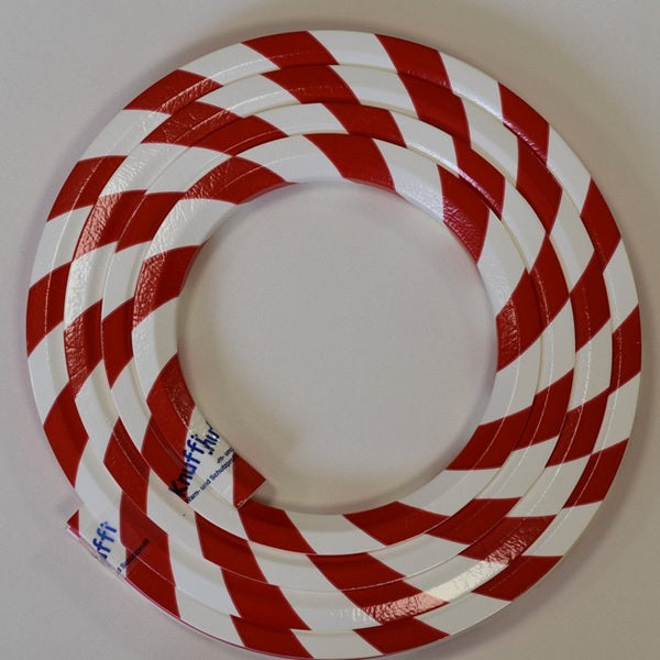 Elastyczny profil ostrzegawczo-ochronny Knuffi, typ A+, biały/czerwony, 1000 mm